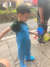 絲靜兒童玩水連體下水褲迪士尼正品幼兒園防水衣服趕海男女童雨褲沙灘 天藍(lán)色兒童玩水服 耐磨透氣防水 26 （鞋內(nèi)長(zhǎng)17cm） 曬單實(shí)拍圖