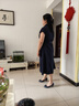 羅蒙（ROMON）真絲緞面垂感連衣裙子女裝夏季2025新款氣質(zhì)收腰法式polo領(lǐng)襯衫裙 石墨色 2XL 尺碼偏小建議拍大一碼 曬單實(shí)拍圖