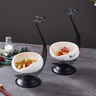 馳度小吃碗大董意境菜創(chuàng  )意高檔會(huì )所飯店酒店中式餐具私房菜個(gè)性不規則小碗菜鐵藝餐具高級感特色明檔擺盤(pán)菜碗 小醉琵琶+6英寸缺角圓碗-白瓷 曬單實(shí)拍圖
