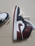 耐克NIKE男子休閑鞋喬丹AJ1 JORDAN1中幫運(yùn)動(dòng)鞋HF3216-102黑白紅42.5 曬單實(shí)拍圖