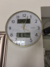 Timess掛鐘客廳鐘表萬年歷簡約石英鐘表掛墻時鐘溫濕度家用表35cm 曬單實(shí)拍圖