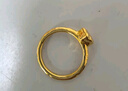 周六福（ZLF）  黃金戒指女款足金5D不規則方塊指環(huán)CUBES 定價(jià) 19號-1.21g 曬單實(shí)拍圖