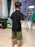 G.DUCKKIDS童裝男童套裝夏季2025新款兒童polo衫短袖短褲休閑裝中大童衣服潮 黑色 160 尺碼13~14歲【150-160cm】 曬單實(shí)拍圖