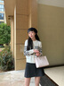 NUCELLE紐芝蘭包包女包2025新款小公文托特包高級感通勤單肩斜挎手提包生日禮物 桃桃粉中版 包包女包生日禮物送女友送老婆 曬單實(shí)拍圖