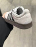 adidas「面包鞋」GRAND COURT BASE 00s休閑低幫板鞋男女阿迪達斯 灰色/黑色/醬紫   40.5 曬單實拍圖