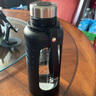 慕馨（moosen）水杯男士大容量智能茶杯便攜車載辦公茶水分離泡茶玻璃杯子防摔 尊貴黑【智能顯溫】1000ml 【茶水分離+提繩+破損包賠】 曬單實拍圖