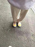 速達(dá)美（SUDAMEI）踩屎感老北京布鞋女夏透氣網(wǎng)面漁夫鞋軟底運(yùn)動休閑媽媽懶人鞋孕婦 米黃【5.0cm軟底】 34 曬單實(shí)拍圖
