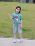 卡兔藍(lán)貓女童褲子夏季薄款女大童夏裝五分褲兒童夏天中褲12歲女孩牛仔短褲 藍(lán)色 160 曬單實(shí)拍圖