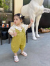 迪士尼寶寶女童背帶褲套裝夏裝2025新款兒童洋氣時(shí)髦衣服寶寶兩件套夏季 夏季 蘑菇凈色背帶套裝綠色 80 建議75-85cm9-12月 曬單實(shí)拍圖