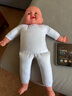 梓嘉福家政月嫂培訓用娃娃育嬰師仿真嬰兒軟膠洋娃娃模型教具寶寶假人 52CM棉款（光身）被動(dòng)操培訓 曬單實(shí)拍圖