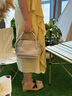 TOD'S【七夕禮物】官方2025早秋新品女士TIMELESS大T扣水桶包 奶油色 曬單實拍圖