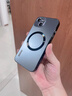 奶小鴨 【AG磨砂】適用蘋果13promax手機殼 iphone13promax保護套magsafe磁吸充電全包防摔男女款 石墨黑 曬單實拍圖