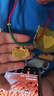 中國(guó)黃金（CHINA GOLD）足金平安長(zhǎng)命鎖吊墜寶寶兒童周歲小金鎖項(xiàng)鏈滿月生日送女朋友禮物 足金吊墜約4.2g【配繩+豪華玫瑰禮盒】 曬單實(shí)拍圖