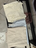 子牧棉麻2025夏裝 女文藝復(fù)古套裝五分袖V領(lǐng)刺繡襯衫闊腿褲兩件套8355 杏色上衣+麻本色褲子 XL (建議125-135斤) 曬單實拍圖