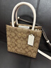 蔻馳（COACH）【官方授權(quán)店】coach女包CALLY系列女士小號單肩手提斜挎包送女友 5693IMDJ8卡其色(保稅倉) 曬單實拍圖