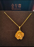 金至尊（3D-GOLD)黃金項(xiàng)鏈女素鏈鎖骨鏈W扣999足金鏈子自戴送女友七夕禮物計(jì)價(jià) 金重3.40克（配珠寶禮盒） 曬單實(shí)拍圖
