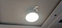 美的（Midea）風(fēng)扇燈一體LED照明餐廳臥室客廳燈三防護眼燈具熟睡風(fēng)包安裝 曬單實拍圖