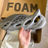 阿迪達(dá)斯yeezyfoam水泥灰椰子夏季清涼運(yùn)動(dòng)洞洞鞋IE4931UK1146 曬單實(shí)拍圖