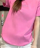 哈吉斯（HAZZYS）女裝 夏季女士【PHIZ系列】圓領(lǐng)時尚休閑活力T恤女 粉色PN M (160/84A 38) 曬單實拍圖