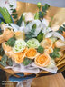 領(lǐng)香鮮花速遞香檳玫瑰百合花束送女友老婆生日禮物全國同城配送 19朵香檳玫瑰百合混搭花束 曬單實拍圖