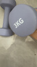 Keep 彩色浸塑啞鈴 男女家用家庭健身肌肉塑形手臂輕重量紫灰色 3kg*2 曬單實拍圖
