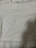 妙奕嘉白色短袖女t恤新款2025年女士上衣夏季女裝顯瘦遮肚子正肩女生 芭蕾風(fēng)蕾絲純欲白色T恤 L 【建議95-105斤】 曬單實(shí)拍圖