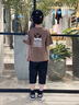 愛爾駿依童裝男童套裝2025新款兒童帥氣夏季運動短袖休閑國潮中大童兩件套 衣服褲子（無配飾） 120 合適103到113cm身高 曬單實拍圖