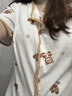 貓人冰絲睡衣女士帶胸墊夏季薄款短袖套裝2026年新款女生可外穿家居服 2-條紋熊貓【冰絲清涼一夏】 L 【建議體重95-115斤】 曬單實(shí)拍圖