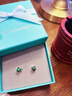 timebetter綠色耳釘女方形925銀耳環(huán)輕奢小眾高級明艷濃郁耳飾菱形生日禮物 綠色方形銀耳釘/主石單邊長(cháng)約6mm 曬單實(shí)拍圖