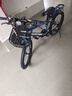 百士盾兒童自行車(chē)山地單車(chē)6-16歲以上學(xué)生減震雙碟剎越野中小男女孩賽車(chē) 旗艦升級版單速【輻條輪】黑藍色 20寸丨適身高125-145丨 曬單實(shí)拍圖