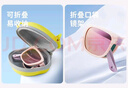 lemonkid兒童墨鏡男女童防紫外線護(hù)眼防曬眼鏡可折疊寶寶太陽(yáng)鏡 星塵粉紫 曬單實(shí)拍圖