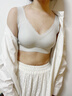 貓人內(nèi)衣女士夏季超薄款冰絲涼感聚攏收副乳背心式防下垂無(wú)痕文胸罩 天藍(lán)色 【裸感無(wú)痕 透氣不悶】 L 【80ABC，體重約105-120斤】 曬單實(shí)拍圖