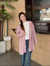 花花公子（PLAYBOY）大碼冰絲中長款防曬衣女寬松夏薄款連帽開衫防紫外線透氣收腰外套 豆沙粉 4XL 建議175-205斤 曬單實拍圖