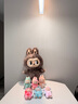 上林春天實木餐桌椅組合 意式極簡巖板餐桌可伸縮折疊小戶型家用圓桌子 【格調(diào)黑】雪山白巖板+羊角椅*4 135cm *85cm*75cm【直邊款】 曬單實拍圖