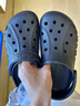 crocs卡駱馳洞洞鞋貝雅男鞋女鞋輕便耐磨一腳蹬拖鞋休閑鞋|10126 黑色-001 41 /42(260mm) 曬單實(shí)拍圖