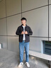 AEMAPE/美國蘋果 高端肌理感外套男2025秋裝翻領商務休閑行政夾克男士 黑色 XL 【體重136-150斤】 曬單實拍圖