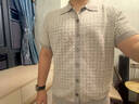 布克兄弟（BrooksBrothers）男士早秋新款亞麻老錢風(fēng)短袖針織開衫 0002-灰色 XL 曬單實(shí)拍圖