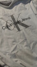 Calvin KleinJeans【七夕禮物】夏男女情侶潮流多色ck印花純棉短袖T恤40EM286 YAA-月光白 L 曬單實(shí)拍圖