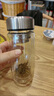 摔鋼化玻璃杯茶葉杯子摔不爛的隔熱保溫水杯雙層鵝蛋杯男士茶杯防 鋼本色 300ml 曬單實(shí)拍圖