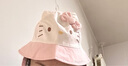 戴維貝拉Hello Kitty聯(lián)名女童帽子兒童夏季漁夫帽寶寶棉遮陽帽 曬單實拍圖