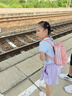 小馬寶莉女童裙褲夏季速干短褲2025新款兒童運動褲裙女孩褲子 紫  130  曬單實拍圖