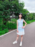 小豬彼特女童套裝夏季POLO背心網(wǎng)球服兒童涼感速干半身裙女大童訓(xùn)練運(yùn)動(dòng)服 6125藍(lán)色 170 cm 曬單實(shí)拍圖