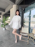 依思 Q（exull）夏季涼拖鞋女2025新款防滑軟底踩屎感拖鞋女外穿一腳蹬增高沙灘鞋 米色【閃閃小福蝶】厚底3cm 36 曬單實(shí)拍圖