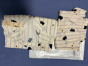ubras25年新品睡衣涼感女流光出游情侶家居服7A抗菌緞面帶胸墊男 帶杯短袖短褲女-蜜罐熊熊（黃） XL 曬單實拍圖
