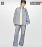Lee25新品寬松版翻領(lǐng)復古淺藍色男女同款復古長(cháng)袖牛仔襯衫休閑潮 淺藍色（尺碼偏大，拍小一碼） XS 曬單實(shí)拍圖