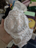好奇蜜斯（Miss Curiosity）防滑抹胸?zé)o肩帶內(nèi)衣大胸顯小女薄款純欲蕾絲文胸罩套裝 白茶花 75C 曬單實(shí)拍圖