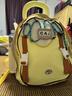 斐月伽女士雙肩包小背包大容量可愛(ài)學(xué)生背包防潑水旅游書(shū)包初中生背包 淺黃色  無(wú)掛件 曬單實(shí)拍圖