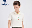 Navigare意大利小帆船女防蚊翻領(lǐng)T恤休閑通勤短袖POLO衫2325525503 白 M  曬單實(shí)拍圖