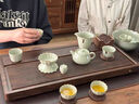 茶具整套高檔汝窯整套功夫茶具辦公室輕奢高端泡茶套裝送禮茶壺蓋 憶蓮說豆黃7頭禮盒裝 曬單實拍圖