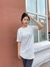 紫魅俏前短后長不規(guī)則短袖T恤女純色夏季寬松遮屁股中長款弧形下擺上衣 黑色 L 曬單實拍圖